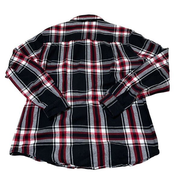 Harley Davidson Flannel Red Plaid Elbow Patch L/S Button Down Shirt Men's Sz L - Picture 8 of 8